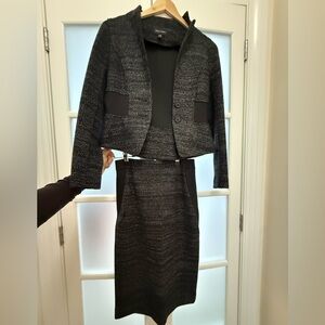 Judith & Charles Black and Gray Blazer and skirt set